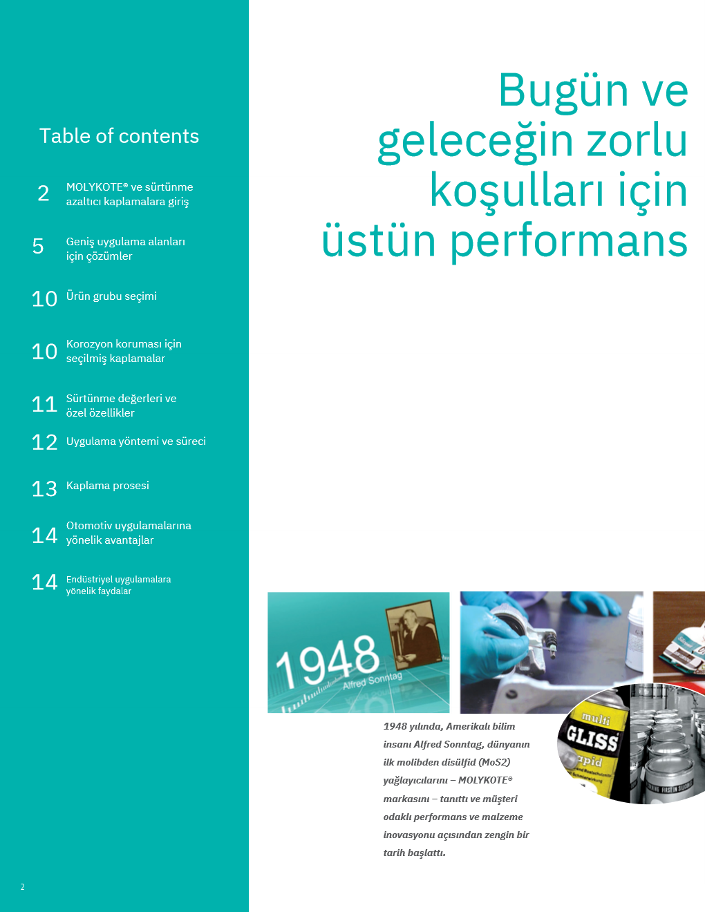 MOLYKOTE Selection Guide Sayfa 1